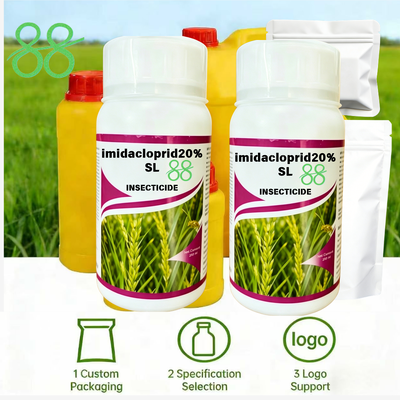 Top grade Imidacloprid 20% SL liquid formulation, widely used for field crops, vegetables and fruits to control sucking pests. Factory direct sales, custom packages and OEM service available