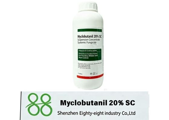 Заводская поставка Миклобутанил 20% SC (концентрат суспензии) - широкоспектральный сельскохозяйственный фунгицид для борьбы с грибковыми заболеваниями. Миклобутанил C15H17ClN4. Натуральный растительный фунгицид 98% ТС, 97% ТС, 96% ТС